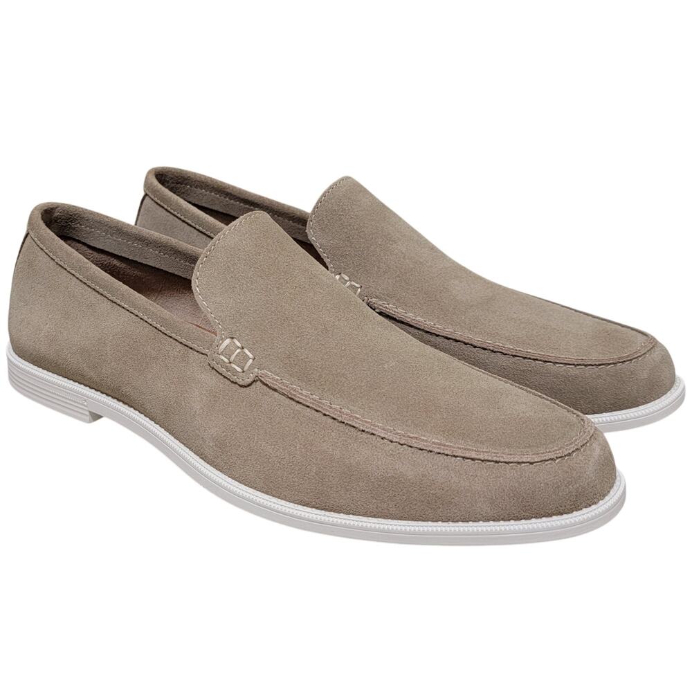 Steve Madden Men Remmie Moc Toe Slip On Loafers Size US 7.5M Sand Beige Suede